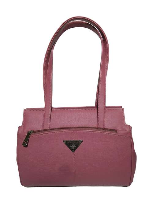 Purple Leatherette (Pu) Handbag