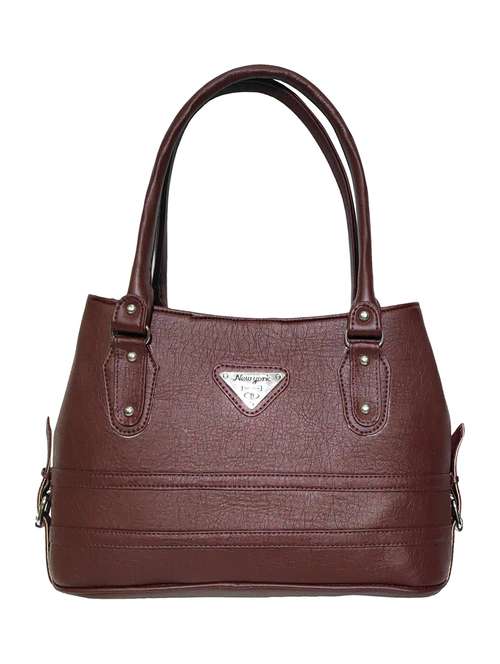 brown leatherette (pu) handbag - 18067035 - Standard Image - 0