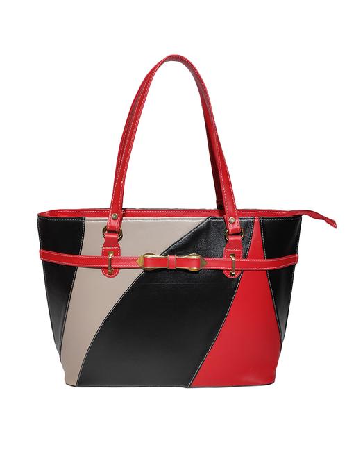 black leatherette (pu) handbag - 18067041 - Standard Image - 0