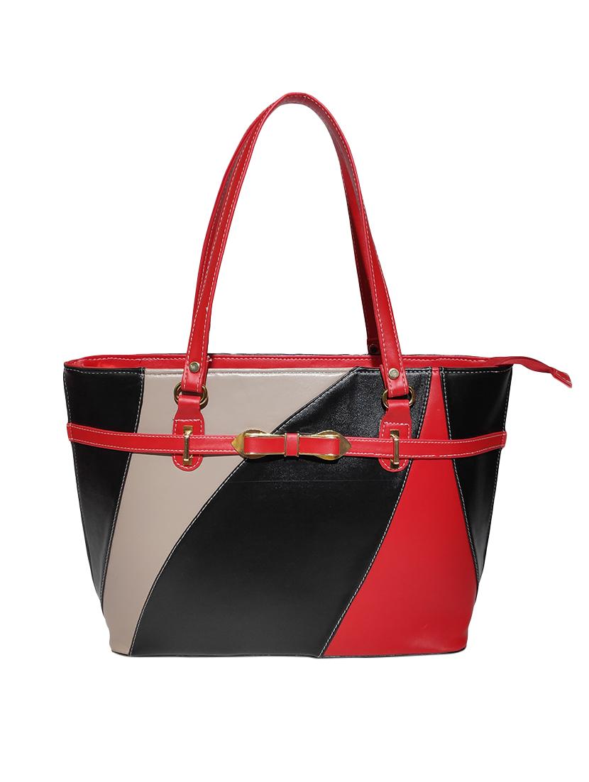 black leatherette (pu) handbag - 18067041 - Zoom Image - 0