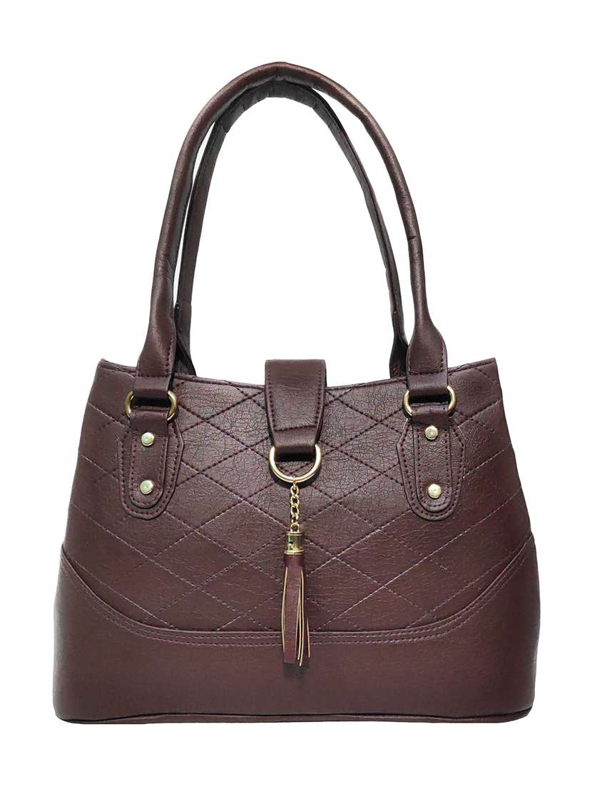 brown leatherette (pu) handbag - 18067047 - Zoom Image - 0