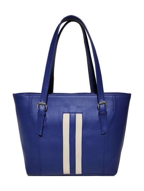 blue leatherette (pu) handbag - 18067065 -  Standard Image - 0