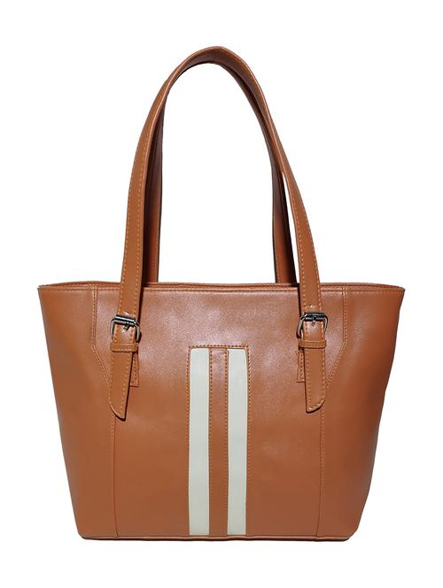tan leatherette (pu) handbag - 18067067 -  Standard Image - 0