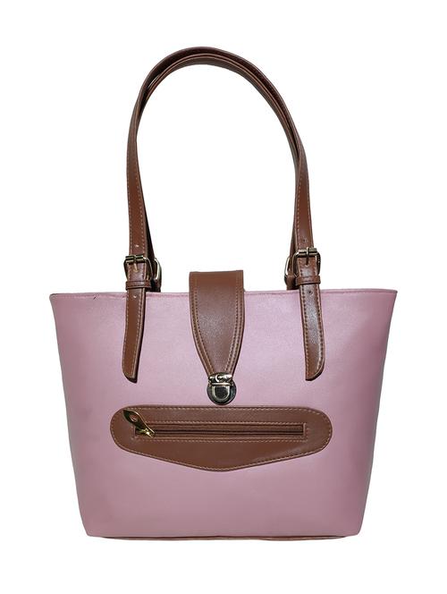 pink leatherette (pu) handbag - 18067068 -  Standard Image - 0