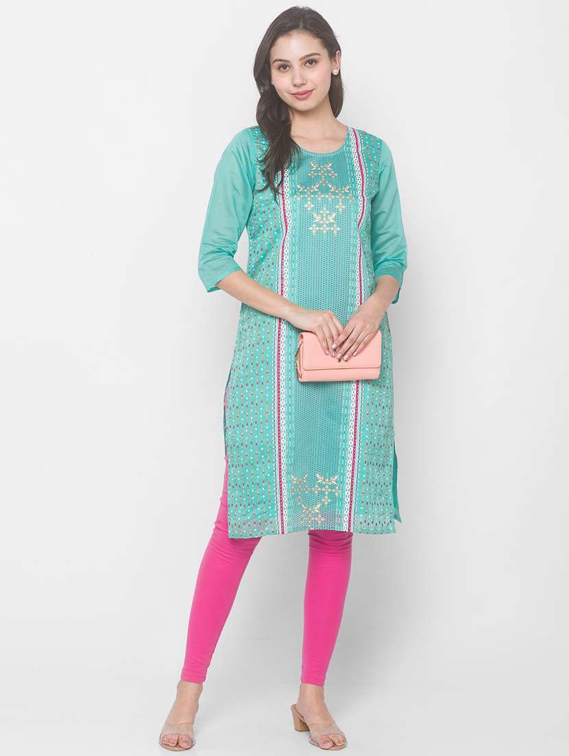 women's straight kurta - 18068187 -  Standard Image - 3