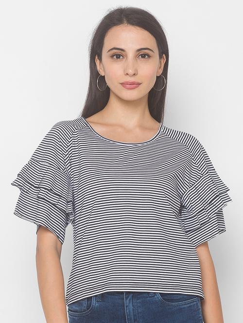 women's straight round neck top - 18068230 -  Standard Image - 0