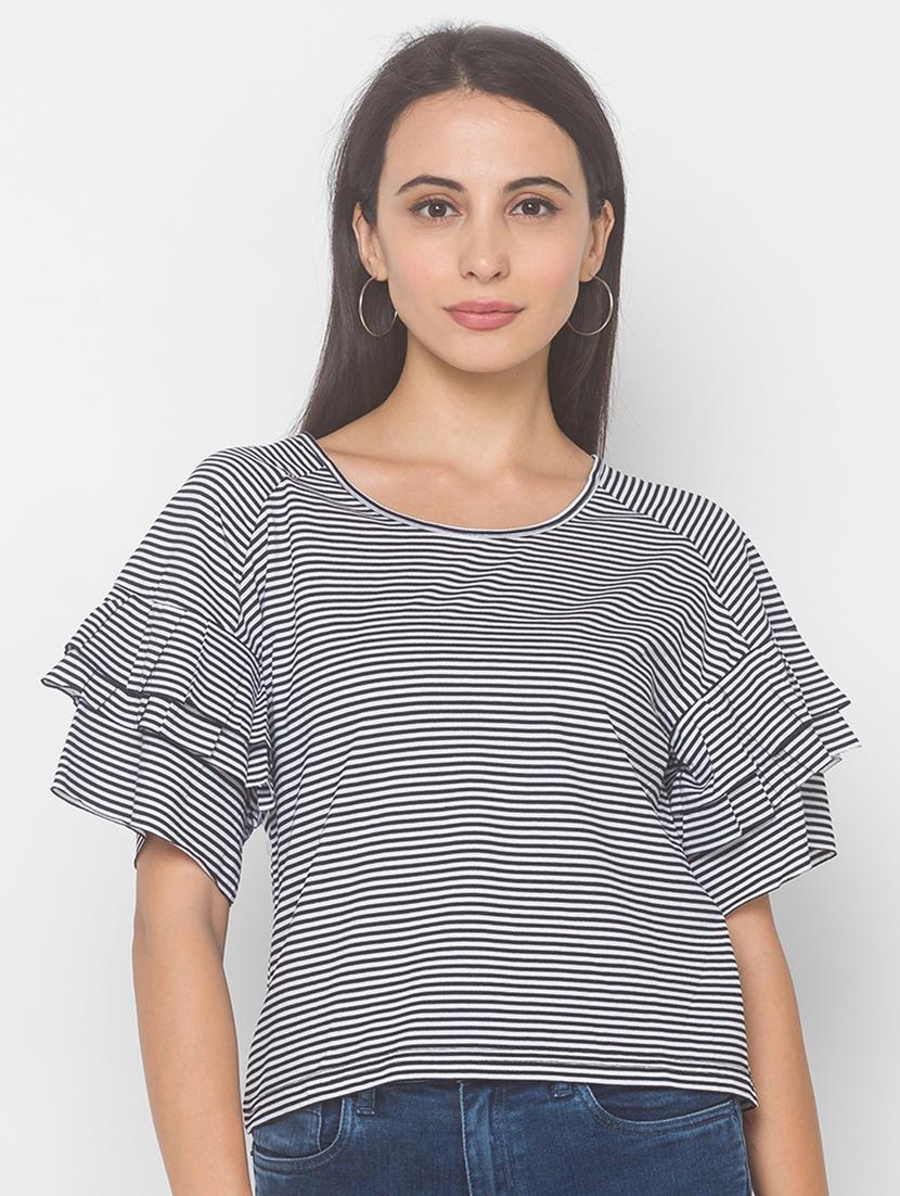 women's straight round neck top - 18068230 -  Zoom Image - 0