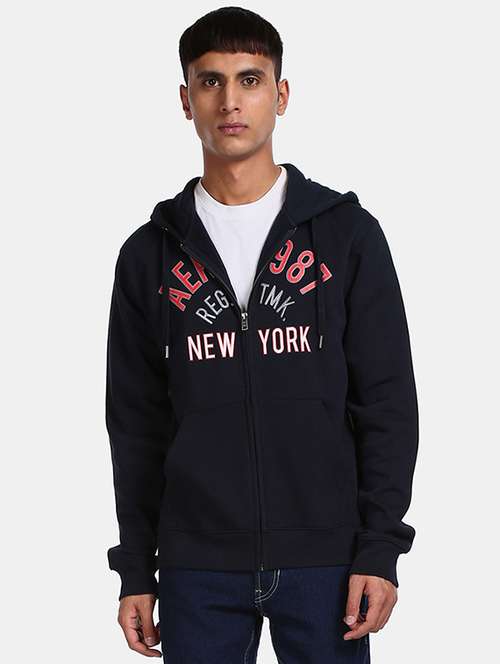 navy blue applique hooded sweatshirt - 18068314 -  Standard Image - 0