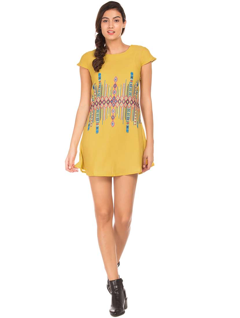 polyester shift dress