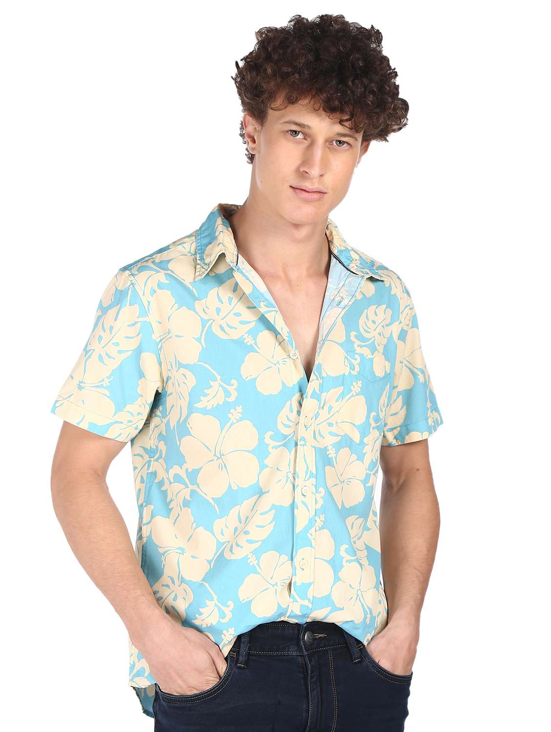 turquoise casual shirt