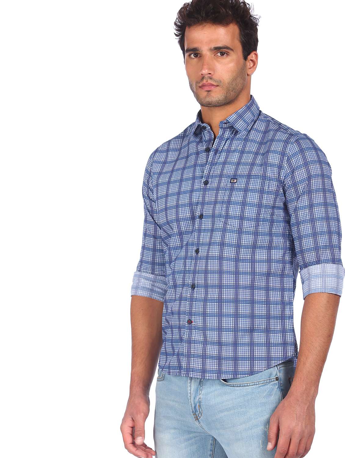 mens checks casual shirt