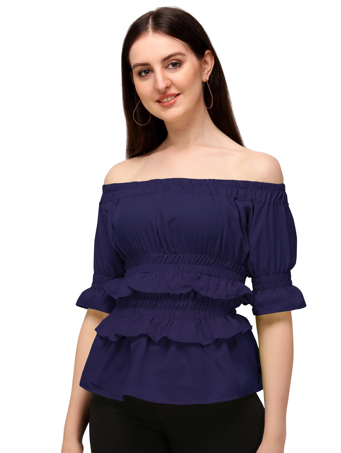 ruffle detail top - 18076186 - Zoom Image - 0