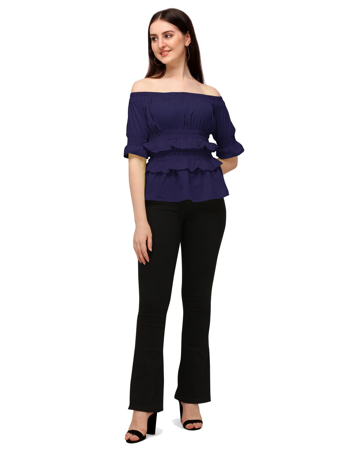 ruffle detail top - 18076186 - Standard Image - 3