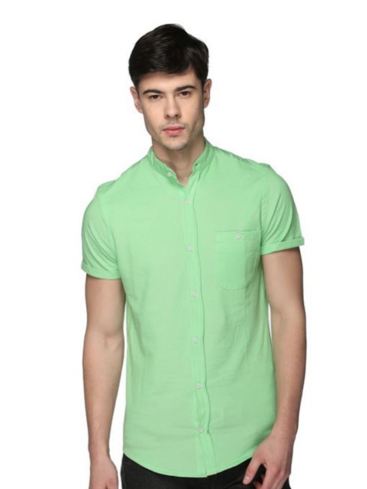 green cotton shirt - 18076576 - Zoom Image - 0