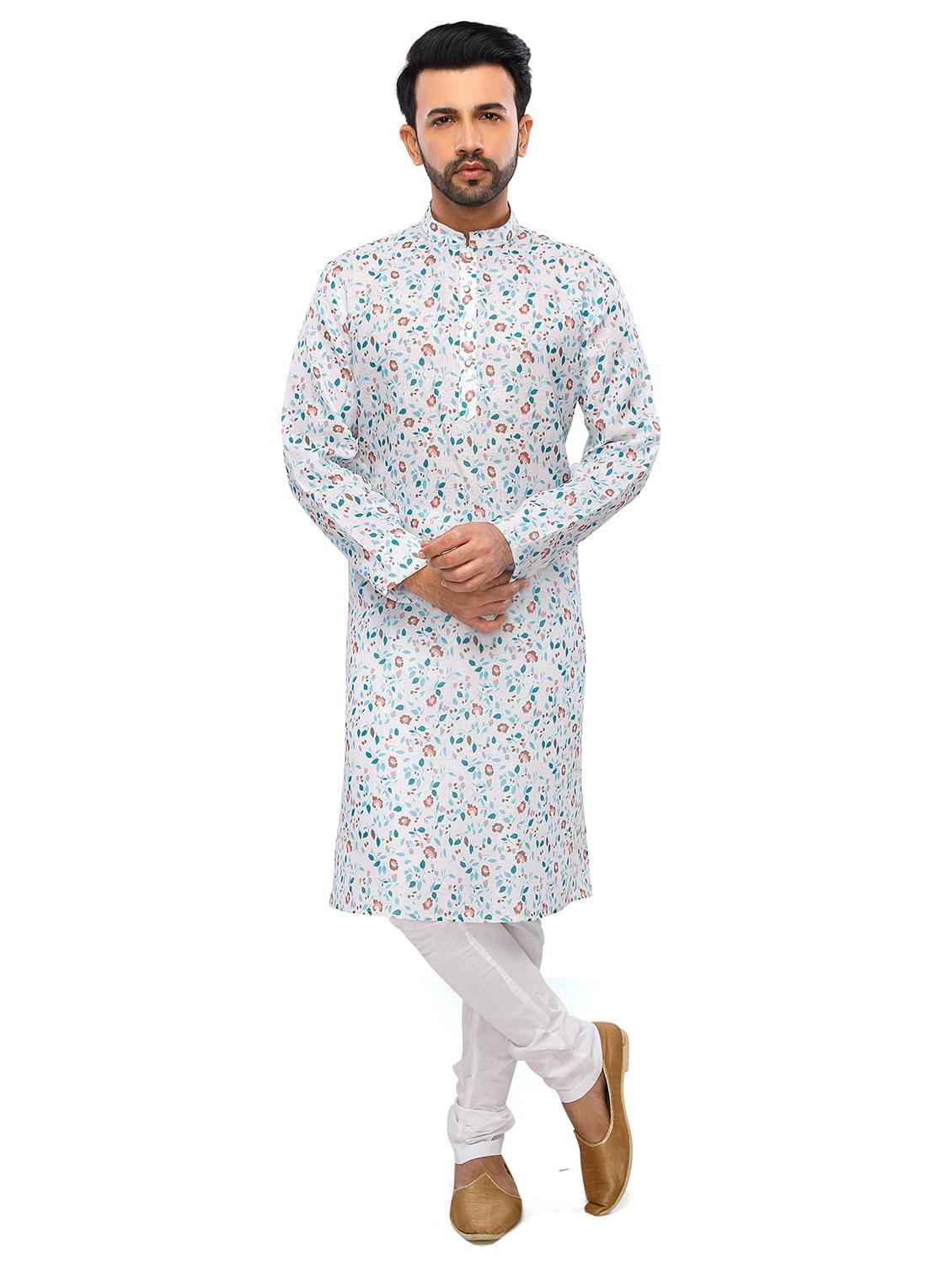 floral kurta pyjama ethnic wear set - 18076629 - Zoom Image - 0