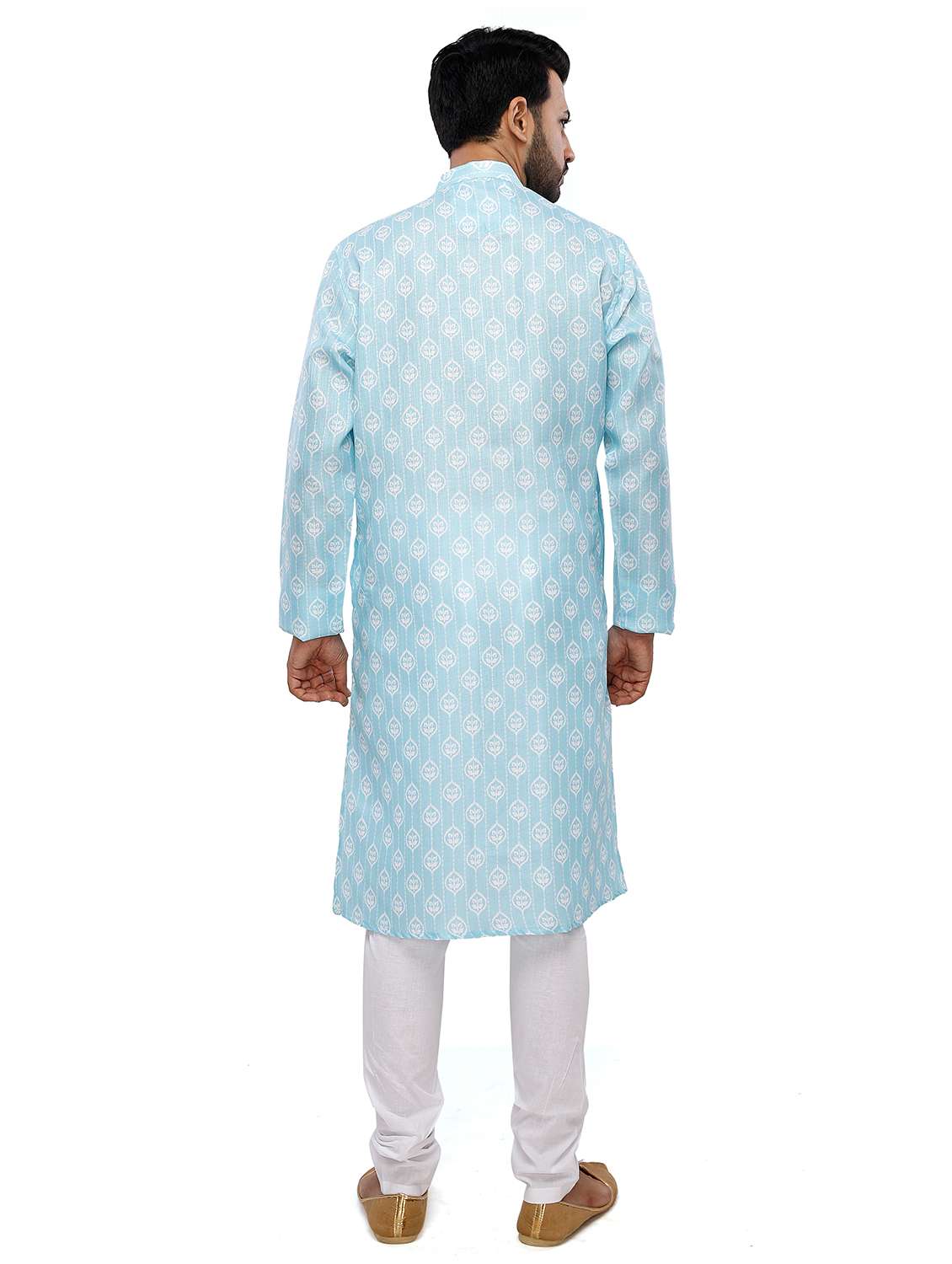 printed kurta pyjama ethnic wear set - 18076648 - Standard Image - 3
