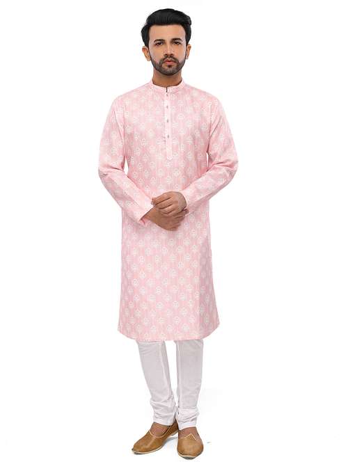 printed kurta pyjama ethnic wear set - 18076649 - Standard Image - 0