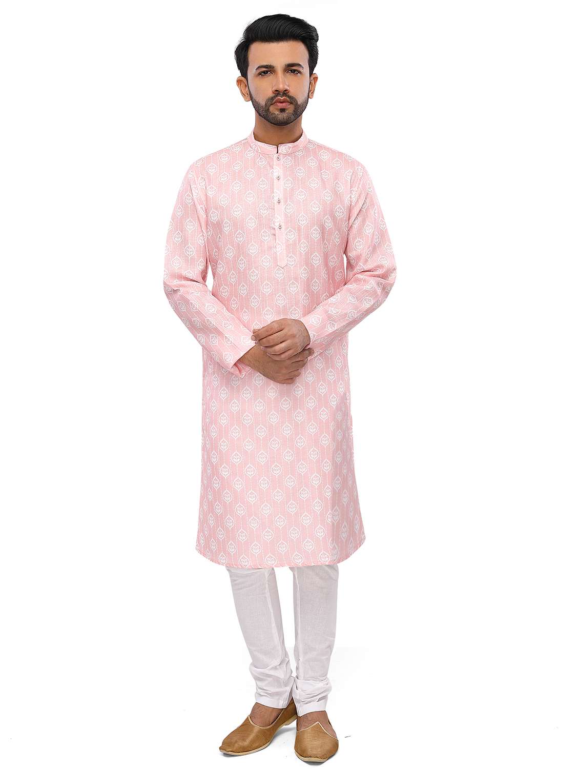 printed kurta pyjama ethnic wear set - 18076649 - Zoom Image - 0