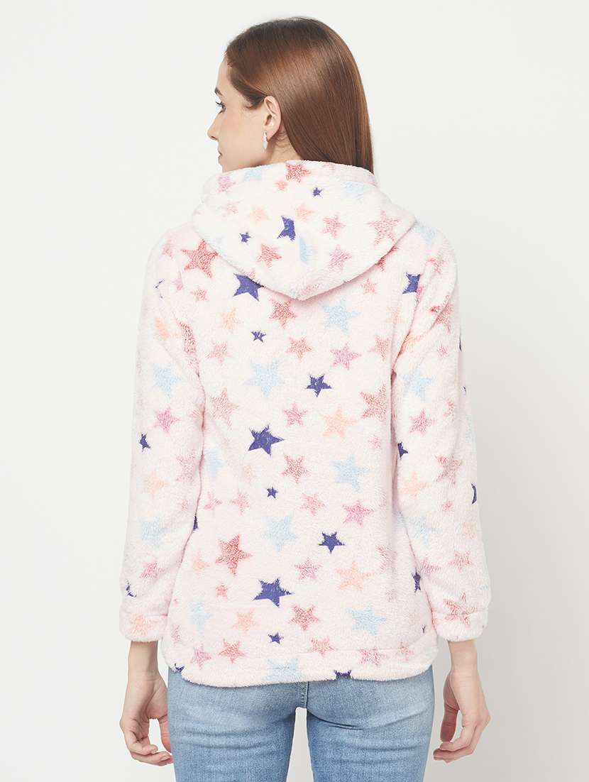 hooded neck printed sweatshirt - 18076859 - Standard Image - 3