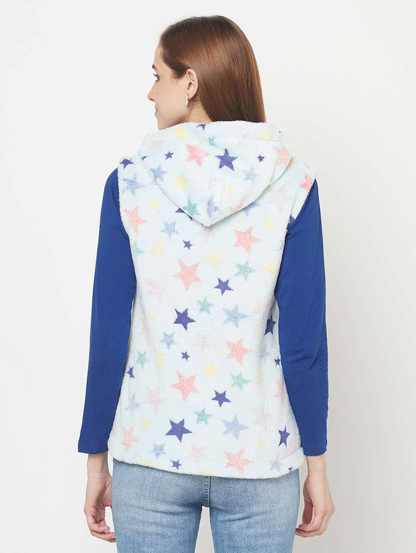 hooded neck printed sweatshirt - 18076863 -  Standard Image - 3