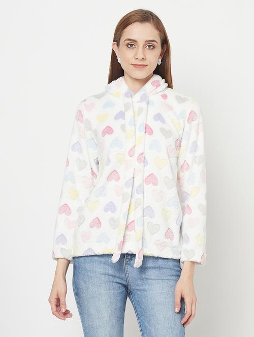 hooded neck printed sweatshirt - 18076866 -  Standard Image - 0