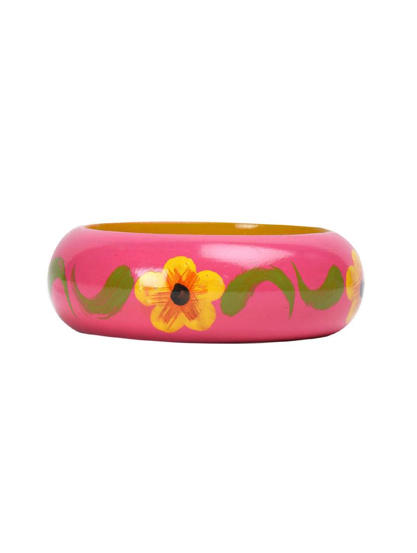 pink wood bangle - 18077962 - Zoom Image - 0