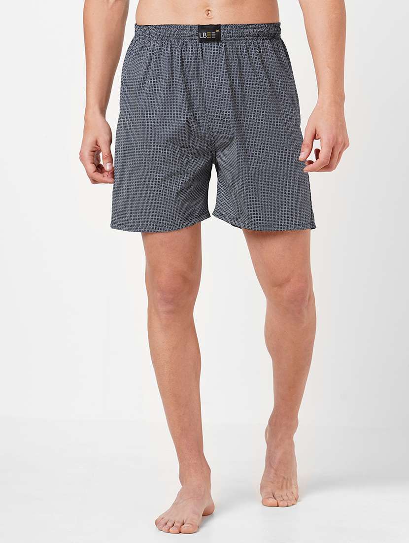 Buy online Navy Blue Printed Short from 