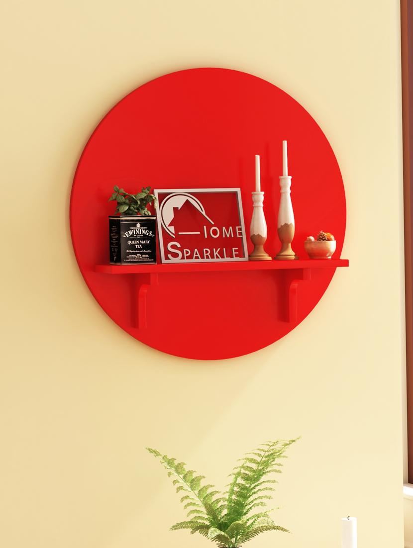home sparkle round mdf wall shelf (red) - 18078256 - Zoom Image - 0