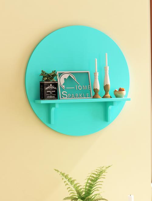 home sparkle round mdf wall shelf (blue) - 18078260 - Standard Image - 0