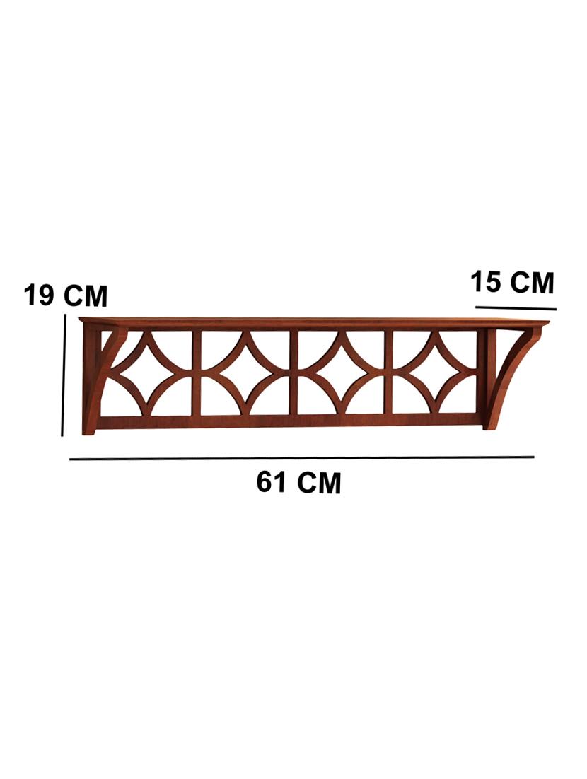 home sparkle diamond floating mdf wall shelf (brown) - 18078261 - Standard Image - 3