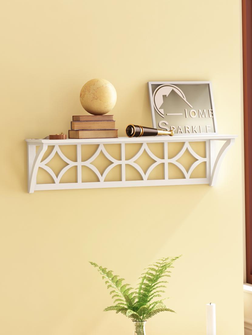 home sparkle diamond floating mdf wall shelf (white) - 18078264 - Zoom Image - 0