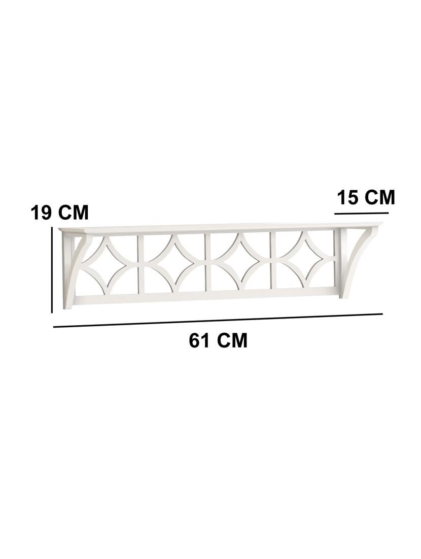 home sparkle diamond floating mdf wall shelf (white) - 18078264 - Standard Image - 3