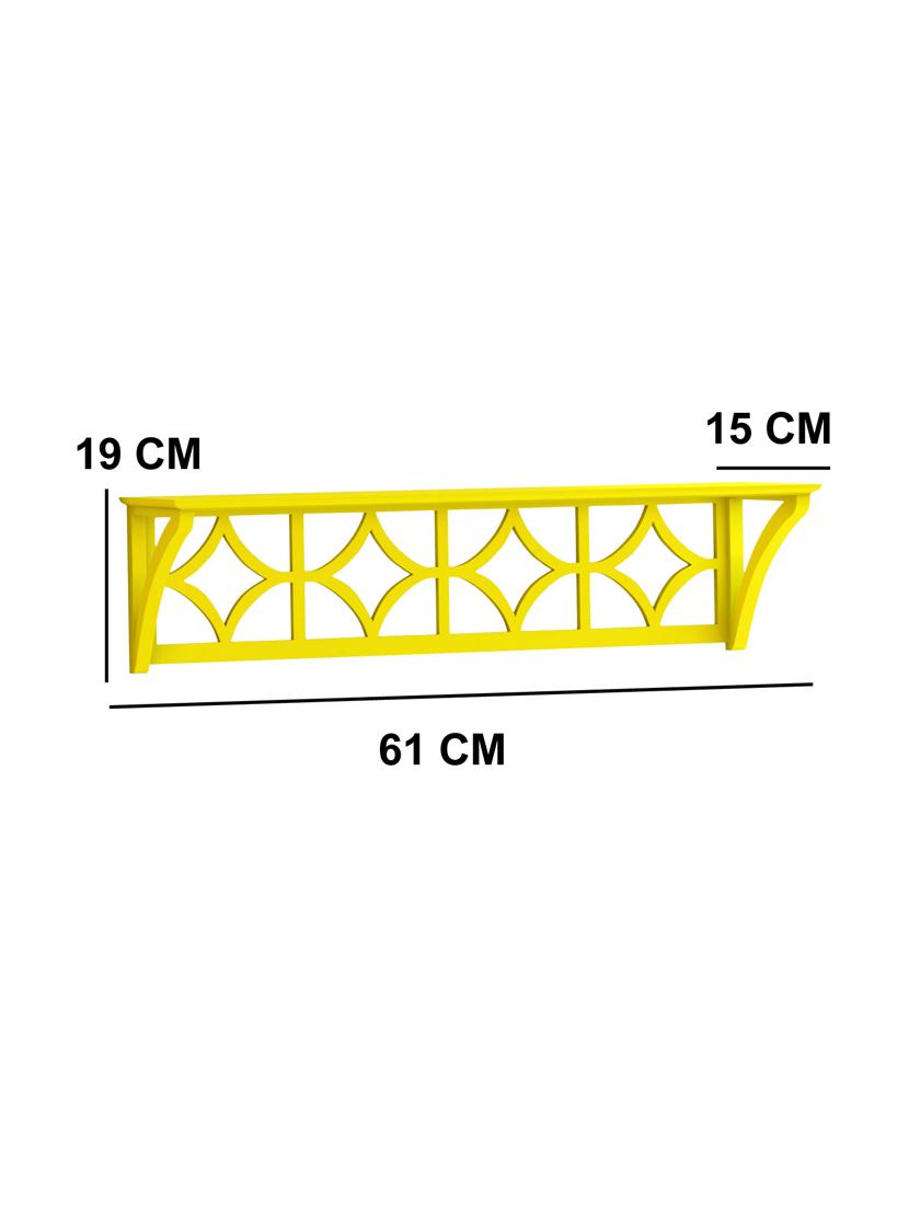 home sparkle diamond floating mdf wall shelf (yellow) - 18078265 - Standard Image - 3