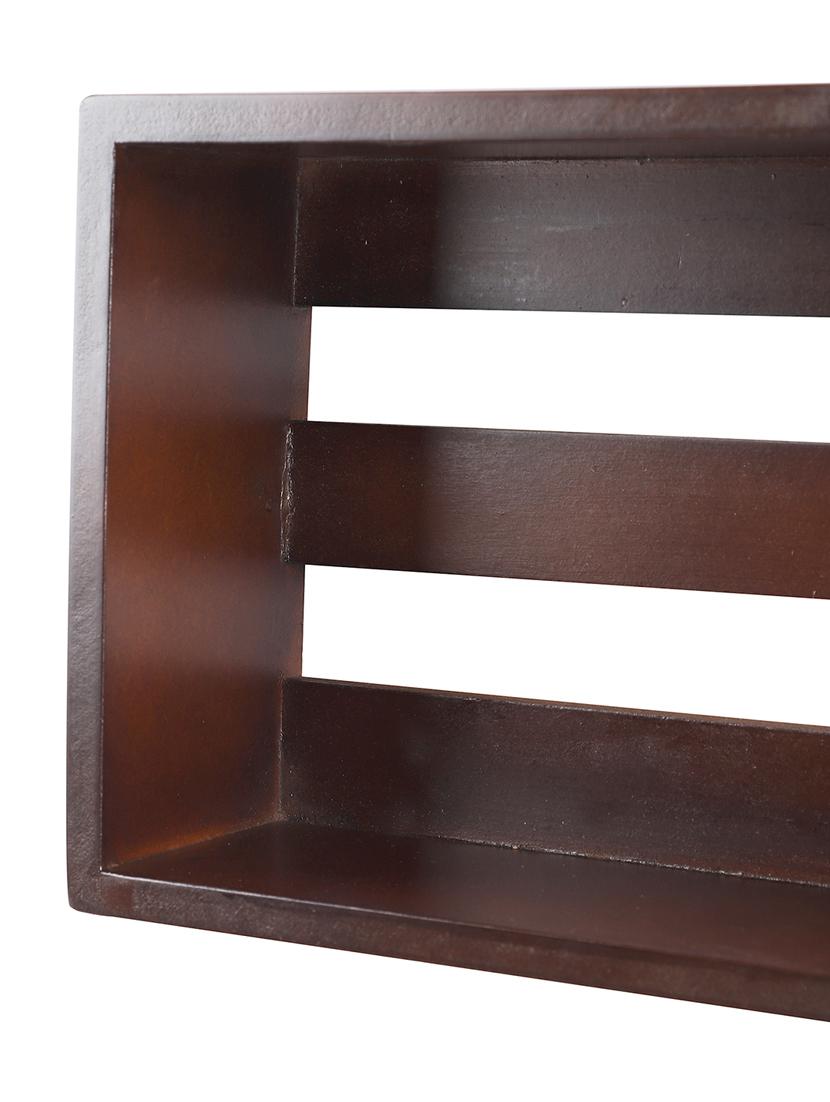 home sparkle wall mount floating wall shelves bed room, living room, office, restaurant, home décor set of 3 (black) - 18078275 - Standard Image - 3
