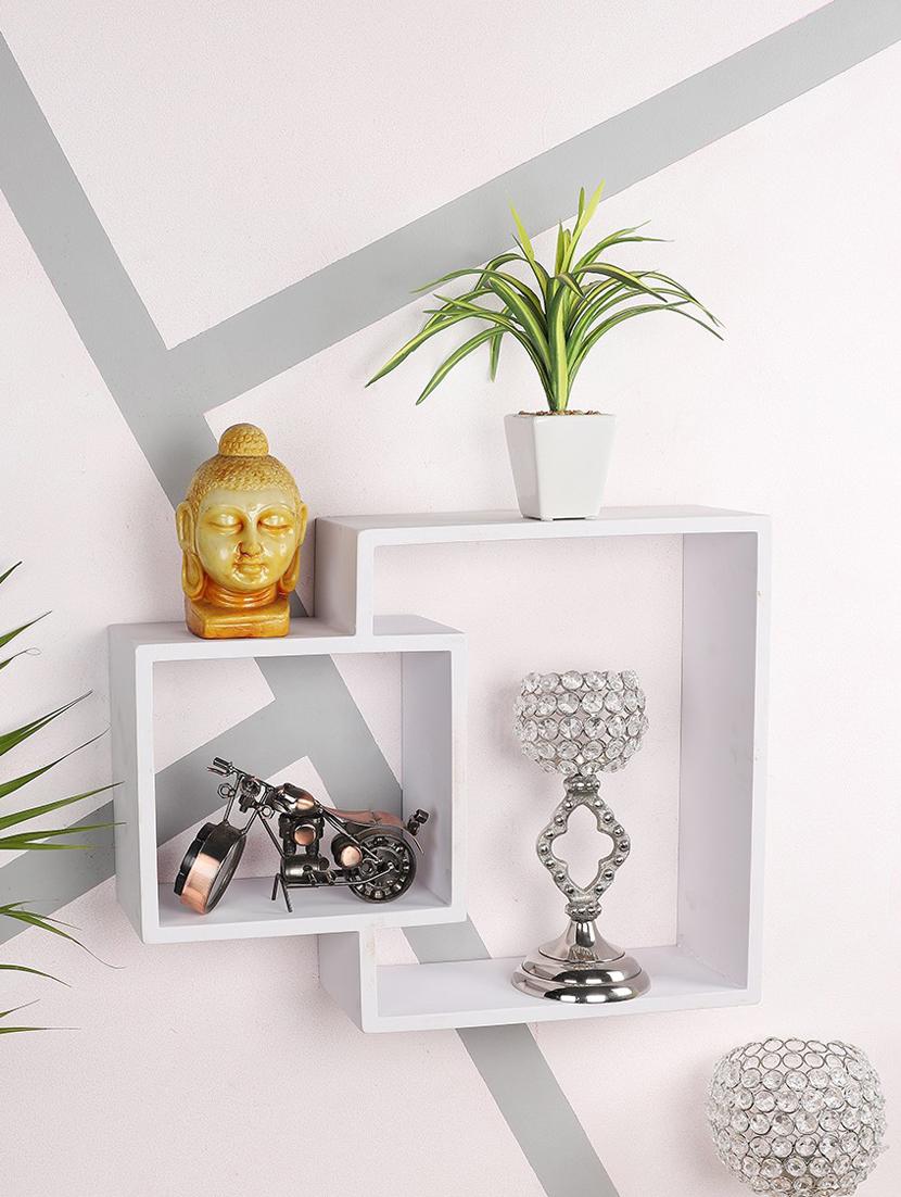 home sparkle wall mount floating wall shelves rack display bed room, living room, office, restaurant, home décor (black) - 18078281 -  Zoom Image - 0