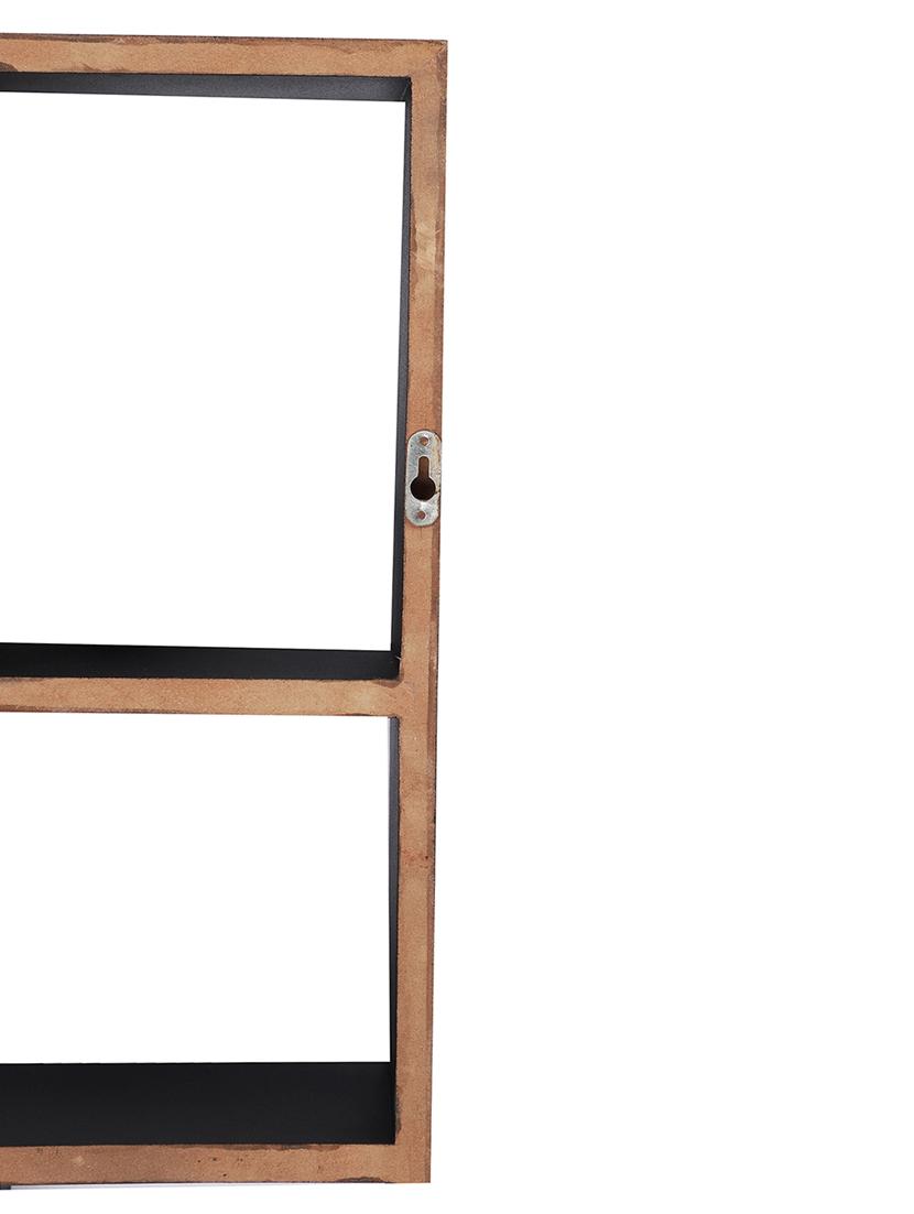 home sparkle engineered wood multipurpose eight partition compartment wall shelf rack (black) - 18078289 - Standard Image - 5