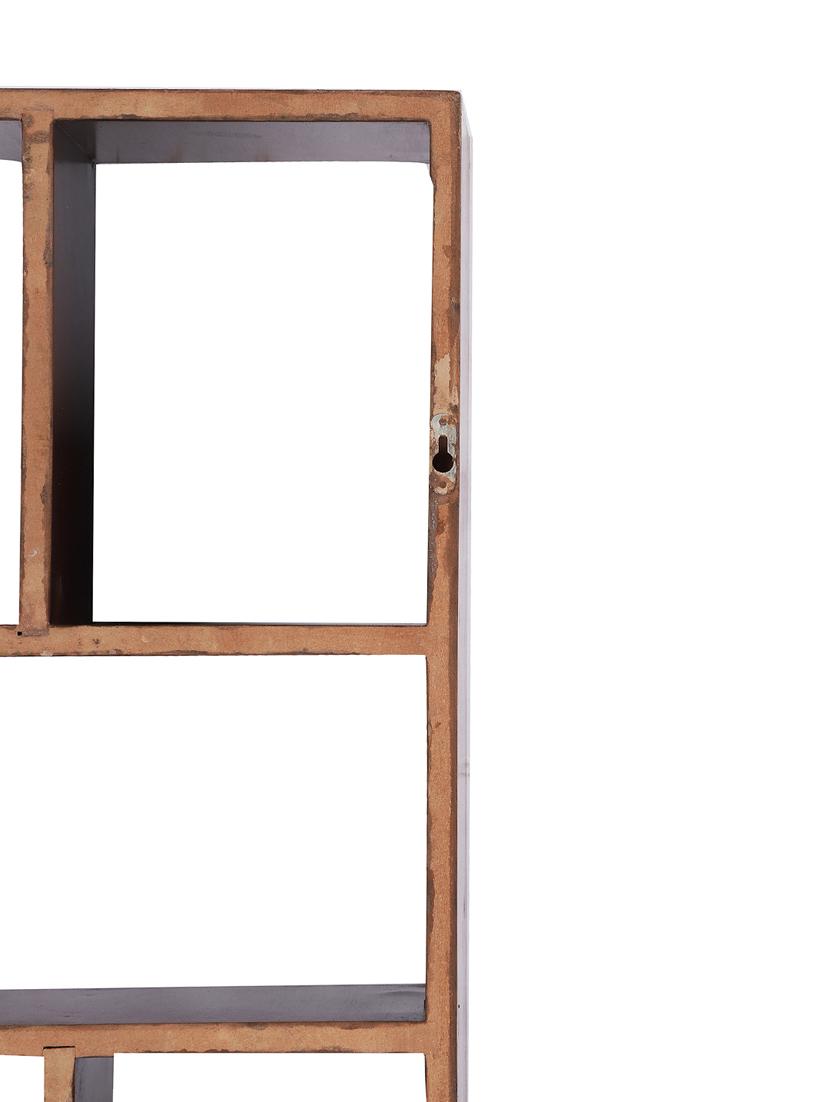 home sparkle engineered wood multipurpose eight partition compartment wall shelf rack (black) - 18078290 - Standard Image - 5