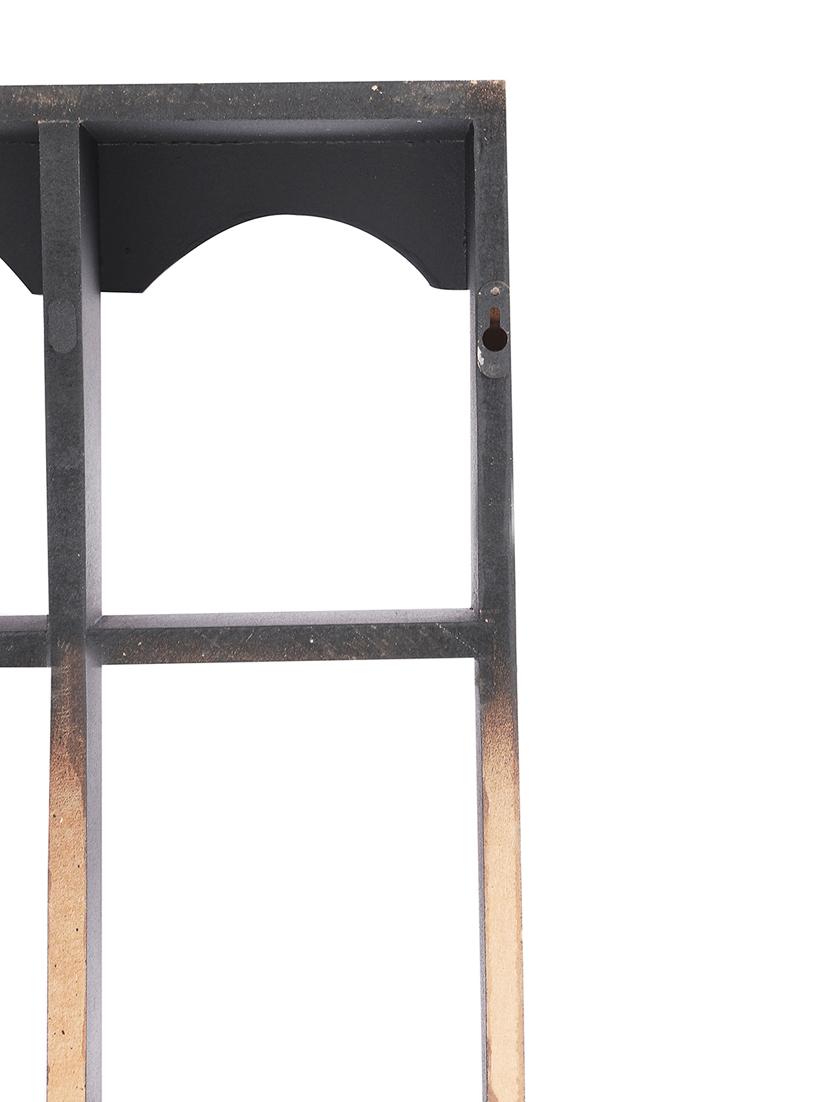 home sparkle engineered wood multipurpose nine partition compartment wall shelf rack (black) - 18078294 - Standard Image - 5