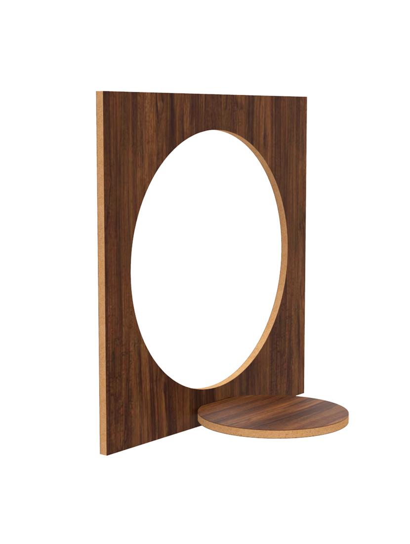 home sparkle mdf four round shelves rack | wall mounted floating shelves (dark brown) - 18078299 - Standard Image - 5