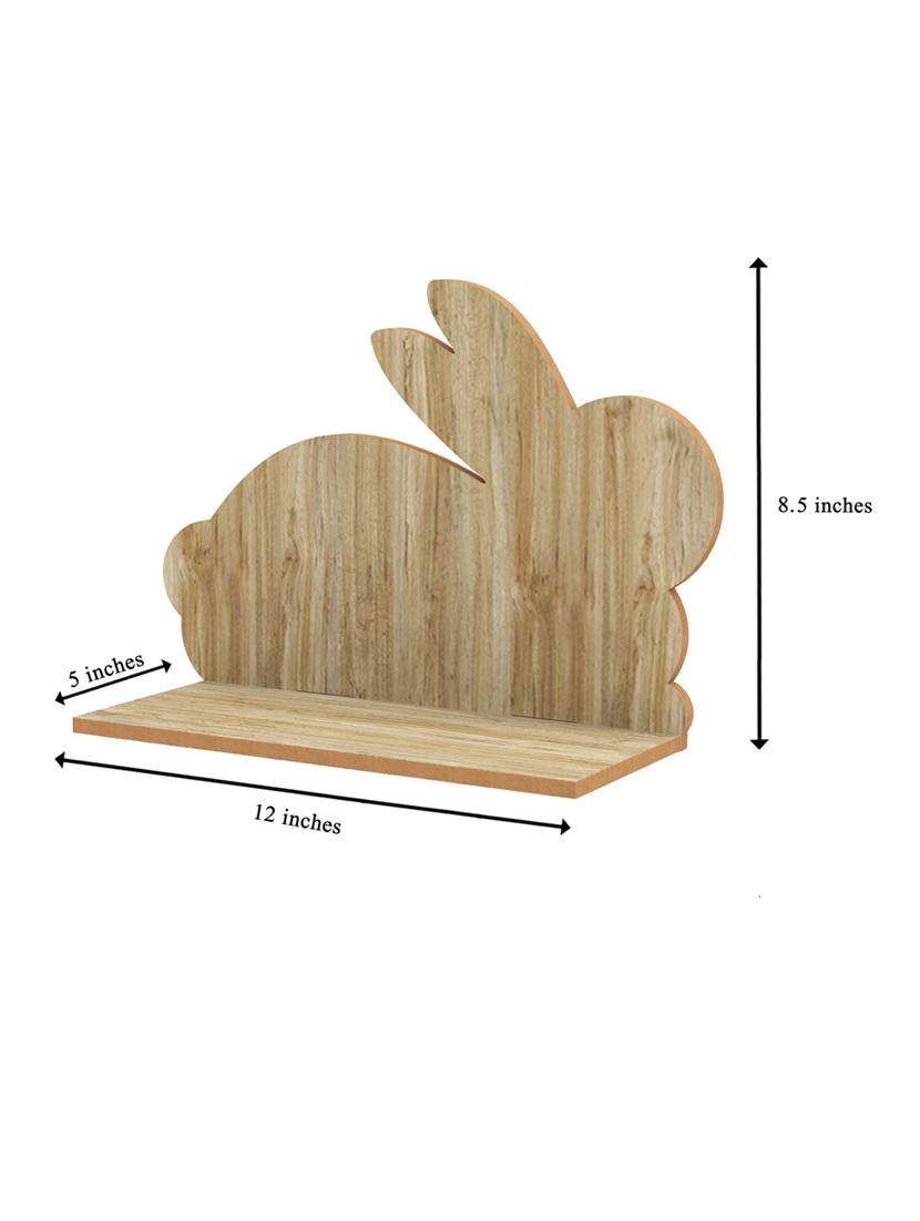 home sparkle rabbit shaped wall shelf mdf wall shelf rack wall mounted floating shelves - 18078308 - Standard Image - 3