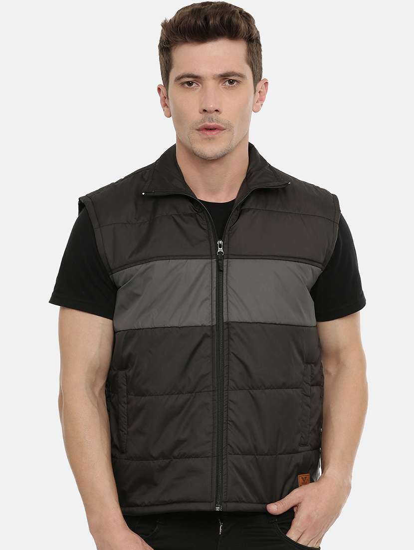 solid quilted jacket