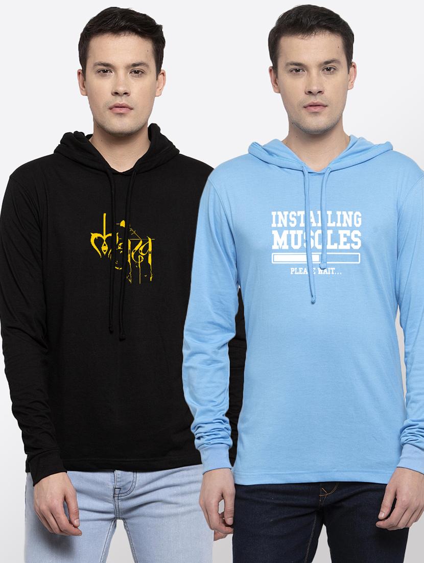 set of 2 chest printed t-shirt - 18079081 -  Zoom Image - 0