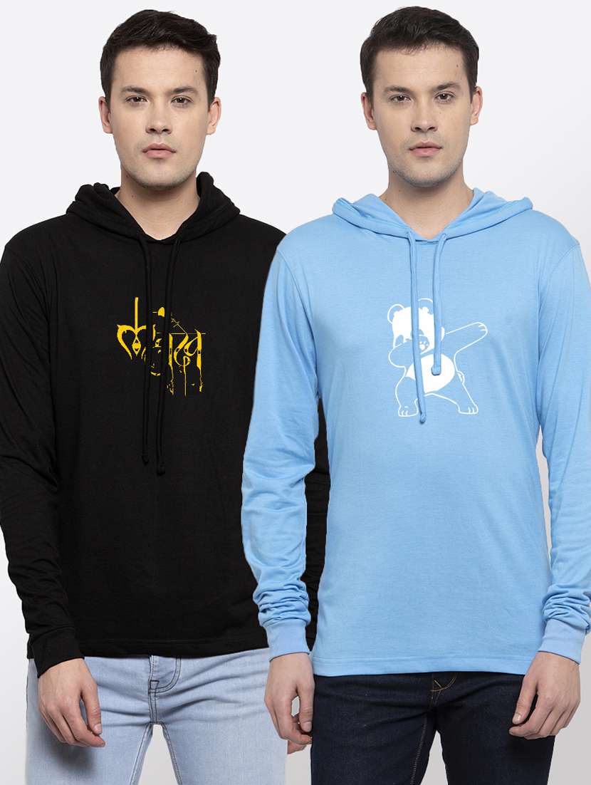 set of 2 chest printed t-shirt - 18079114 -  Zoom Image - 0