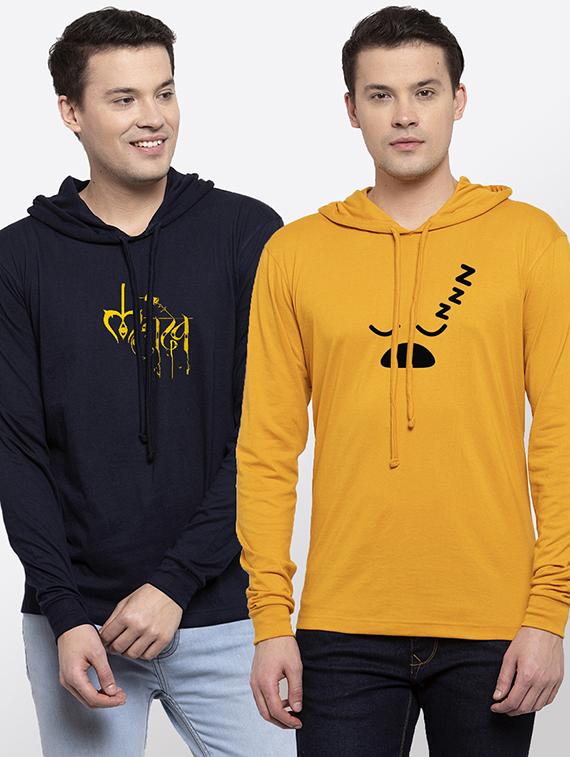 set of 2 chest printed t-shirt - 18079158 - Zoom Image - 0