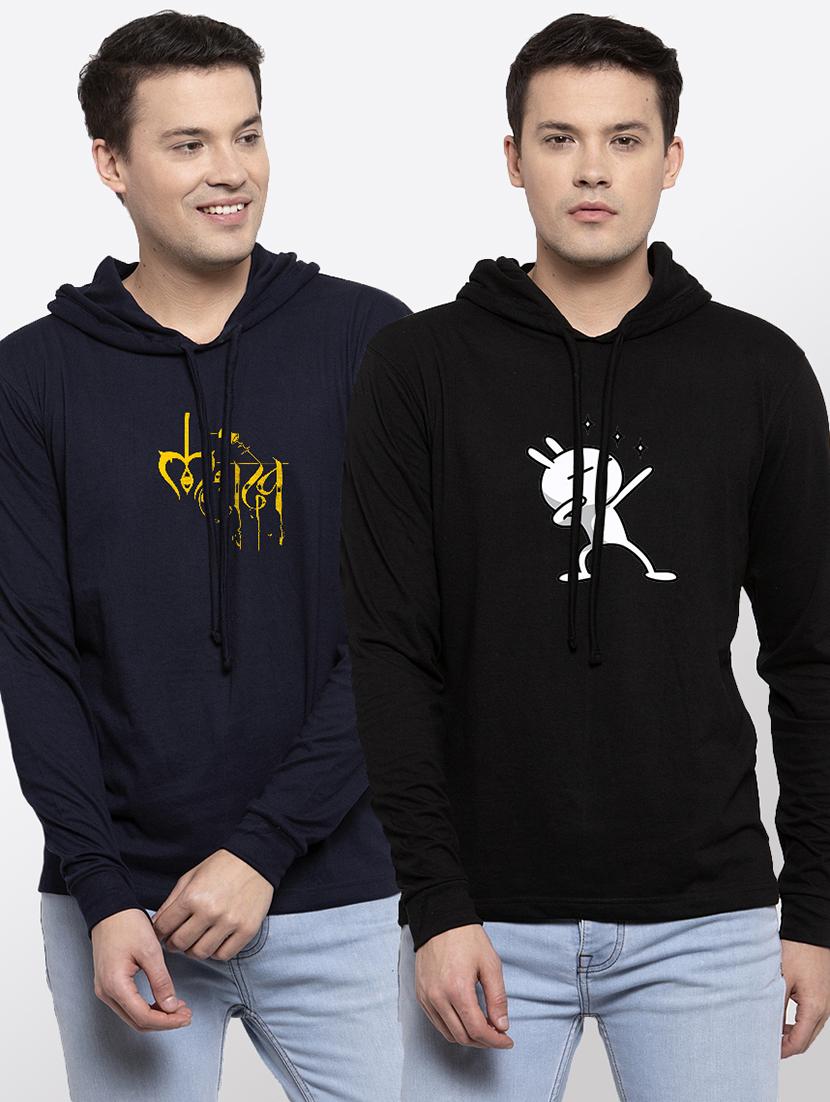 set of 2 chest printed t-shirt - 18079160 - Zoom Image - 0
