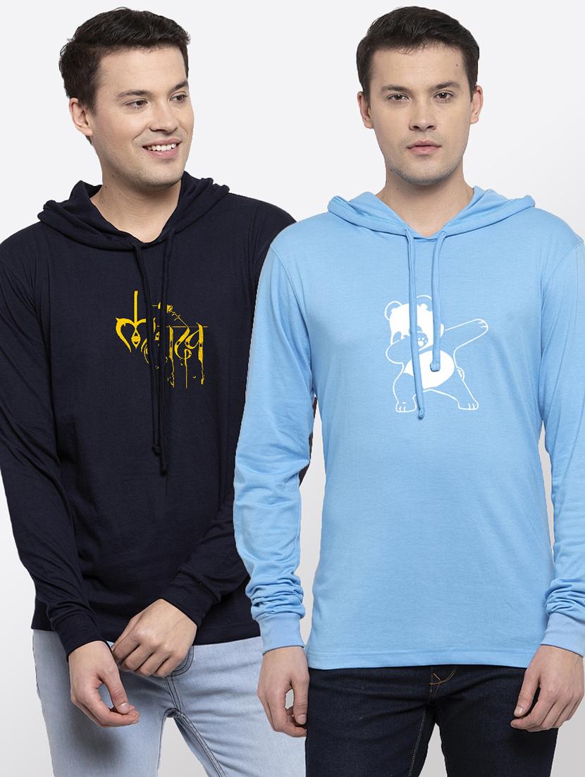 men pack of 2 printed t-shirt combos - 18079168 - Zoom Image - 0