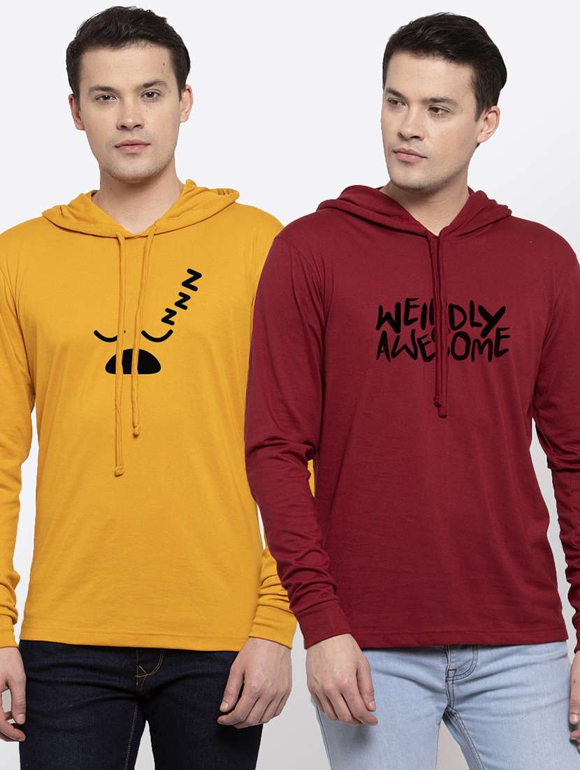set of 2 chest printed t-shirt - 18079282 -  Zoom Image - 0