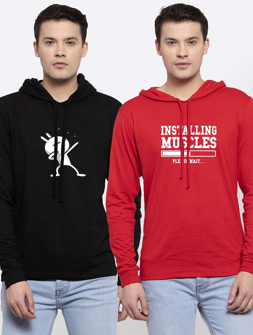 set of 2 chest printed t-shirt - 18079298 - Zoom Image - 0