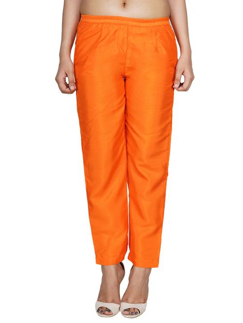 orange polyester trousers - 18079489 - Standard Image - 0