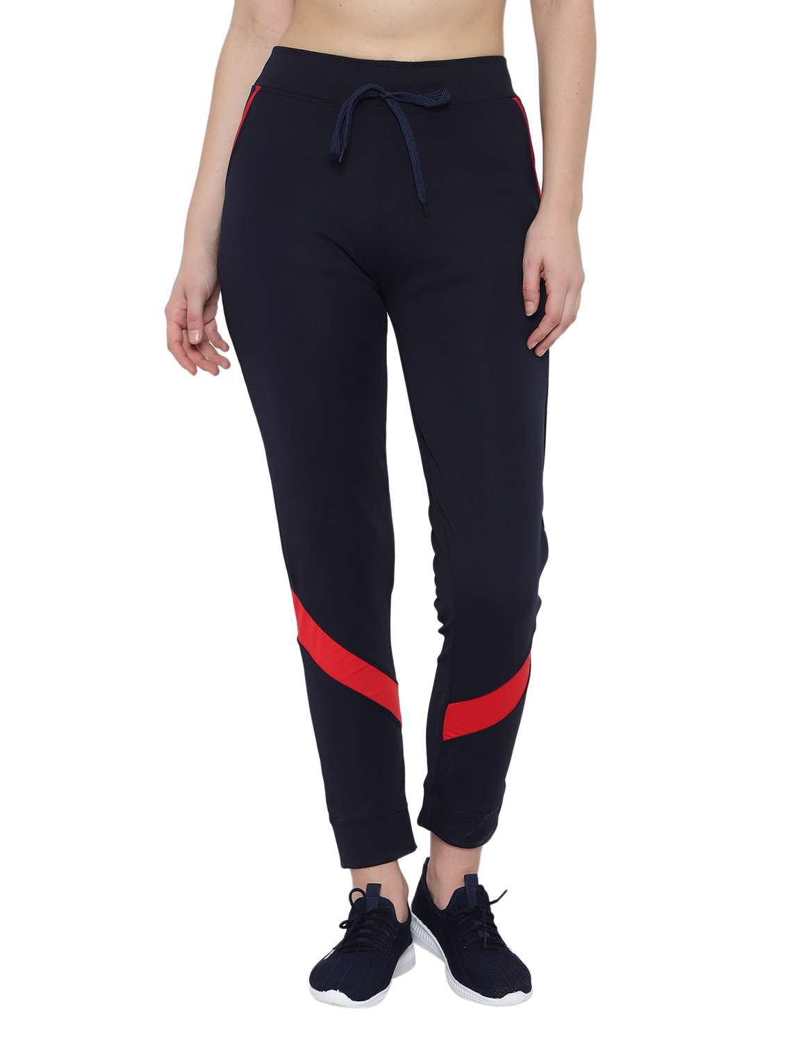 drawstring waist solid track pant